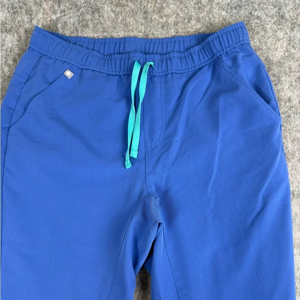 Figs Men M Tansen Jogger‎ Scrub Pants Solid Blue Drawstring Stretch Pockets